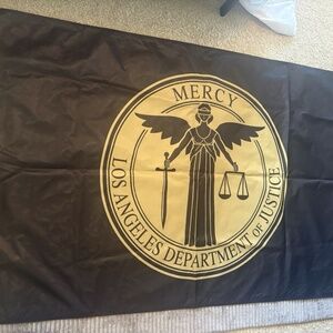 72"x46" Mercy Los Angeles Dept. Of Justice Flag Banner Chris Pratt Movie Prop
